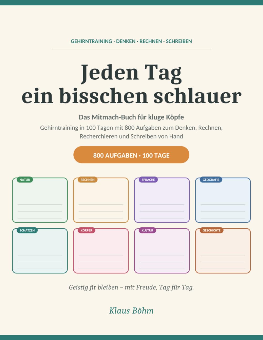 Cover: Jeden Tag ein bisschen schlauer